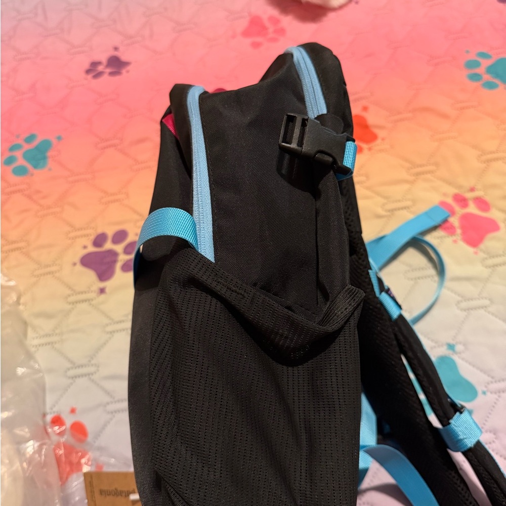 Patagonia Black Backpack with Pink and Blue Accents - Picture 3 of 7